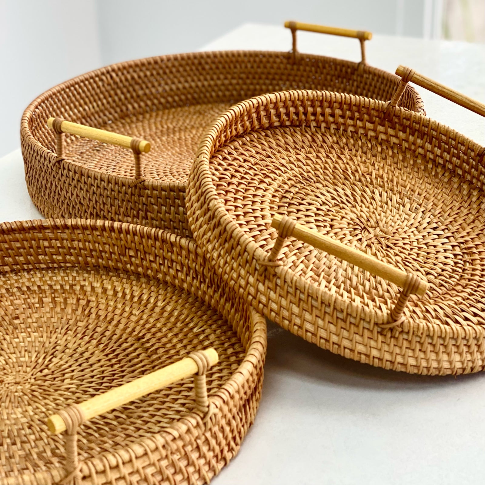 Rattan Round Handmade Tray