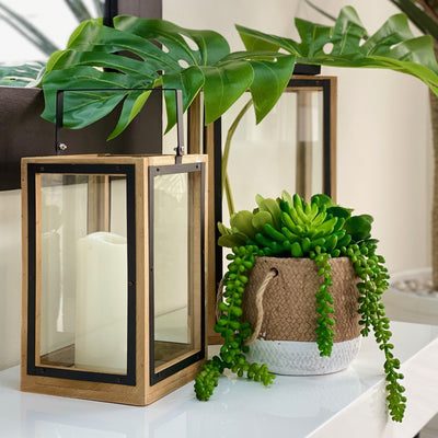Wood and Glass Lantern