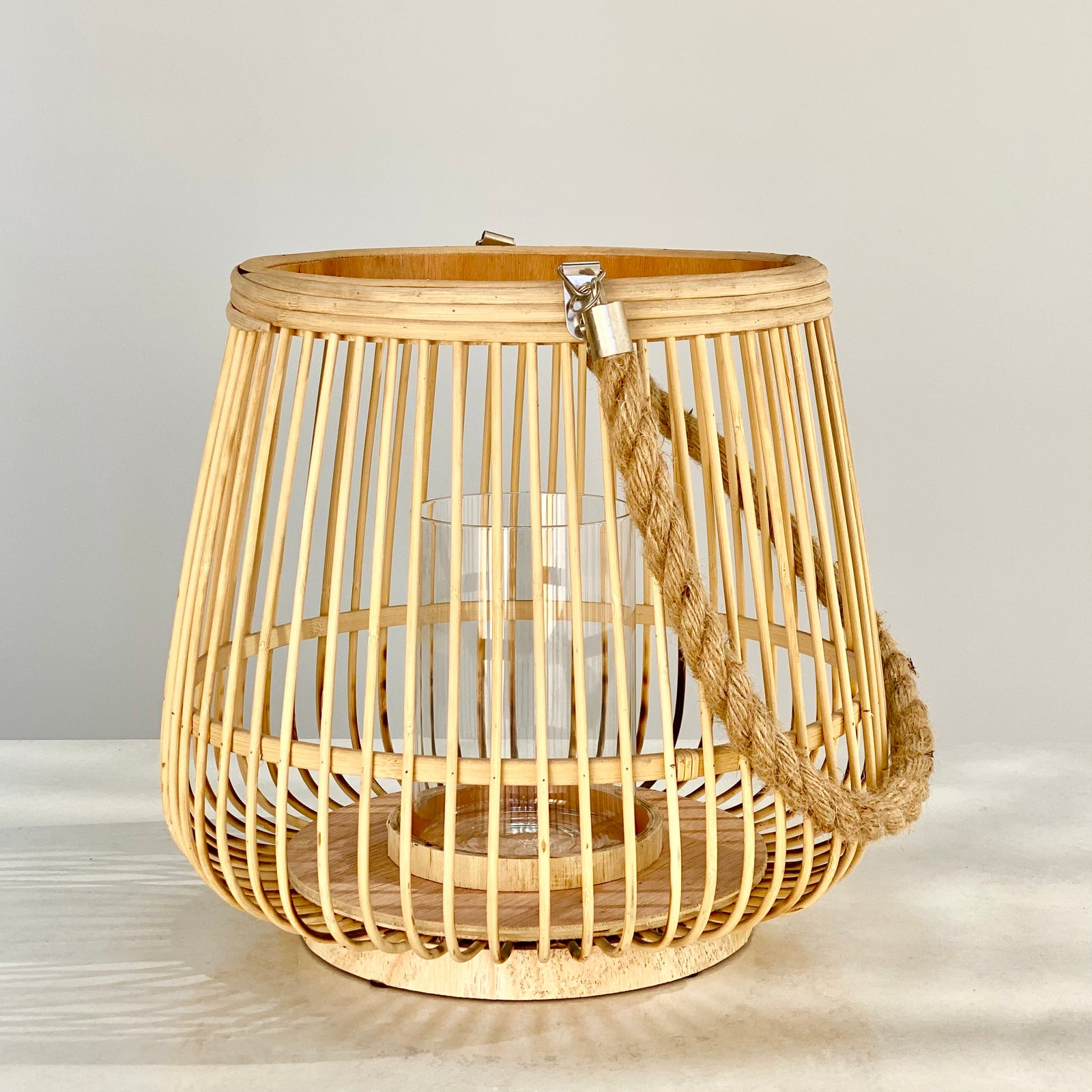 Bamboo Round Natural Lantern Large