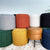 Pumpkin Gray Ottoman Terry Fabric