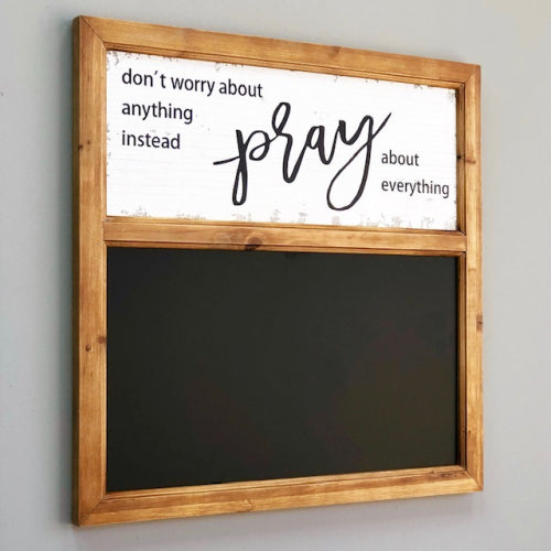 Pray Wooden Blackboard Wall Decor