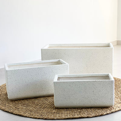 Rectangle Smooth Terrazo Planter
