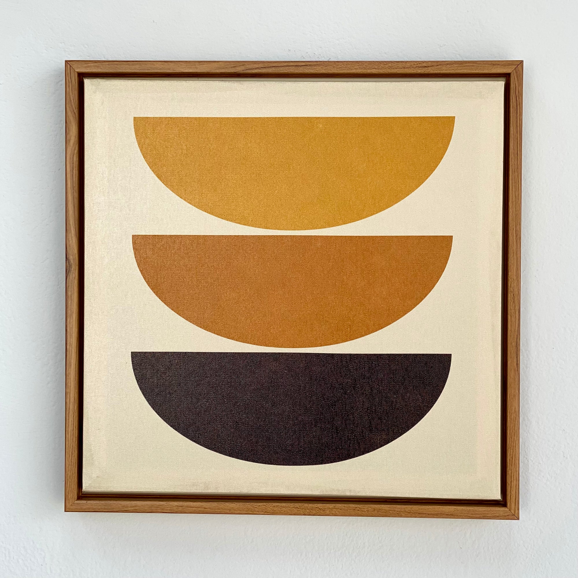 Ochre Arc Framed Canvas Wall Art