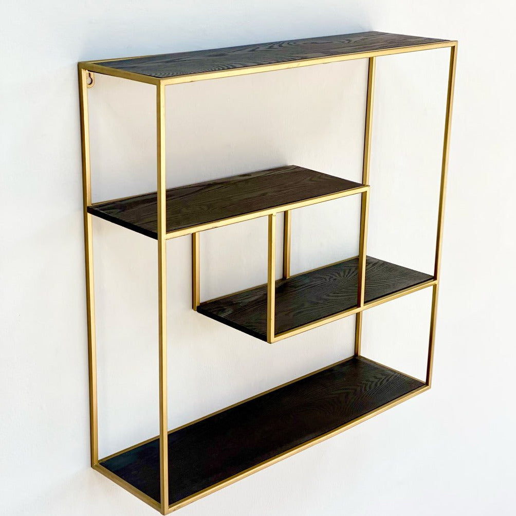 Golden Square Wall Shelf