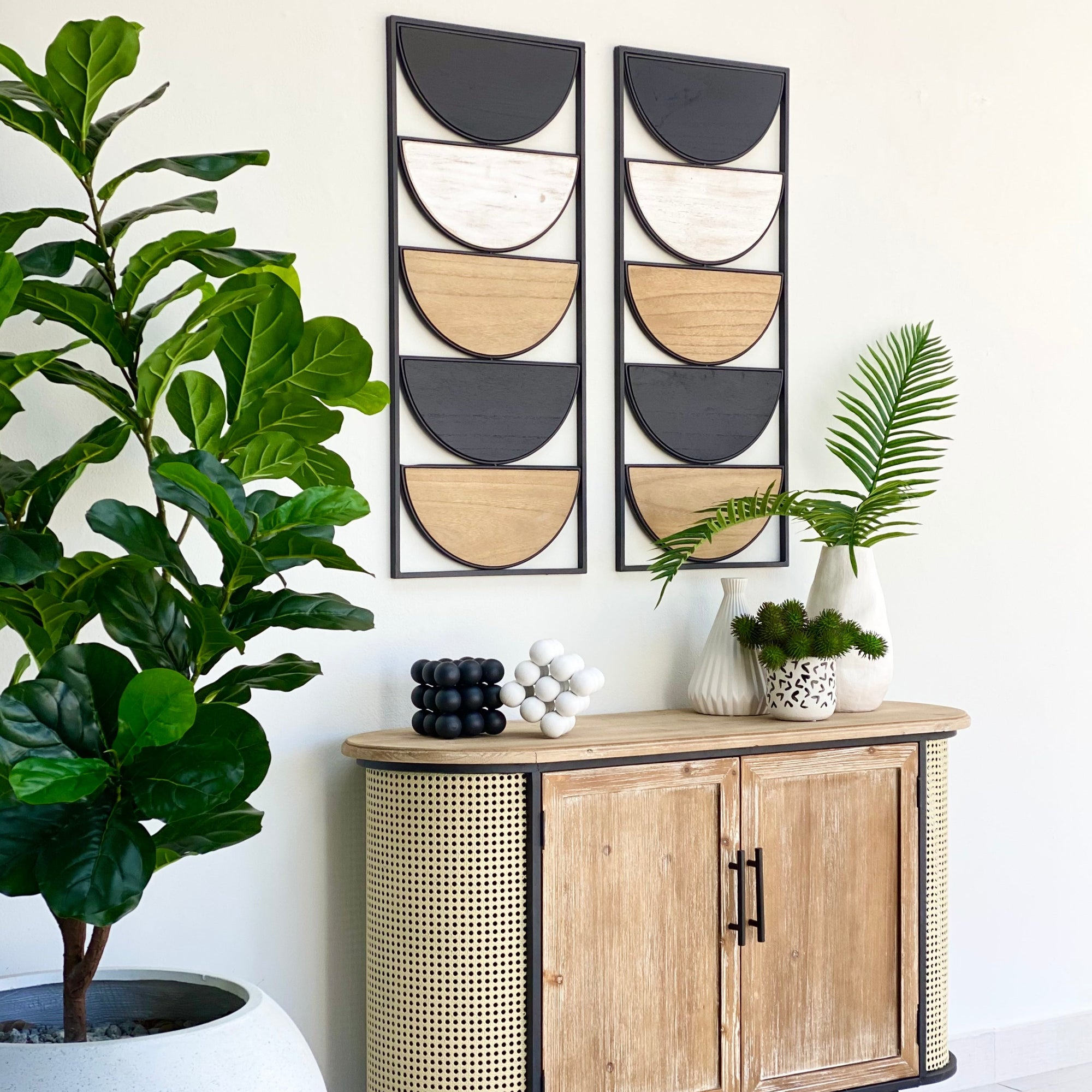 Mid Century Wooden Modern Arch Wall Art