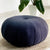 Wide Round Big Pouf Black Ottoman