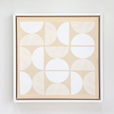 Neutral Arcs Framed Canvas Wall Art