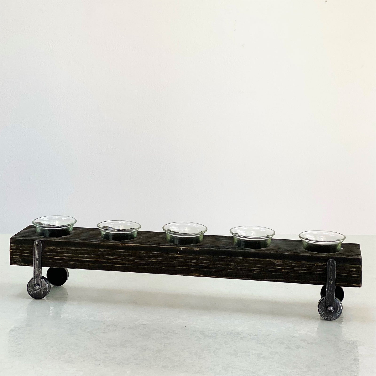 Wooden Rectangle Candle Holders