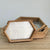 Hexagon Wooden Tray Metal Bottom