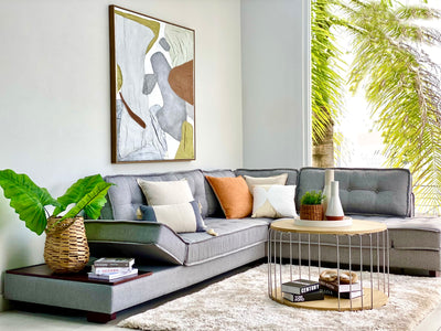 Vivid Gray Corner Sofa