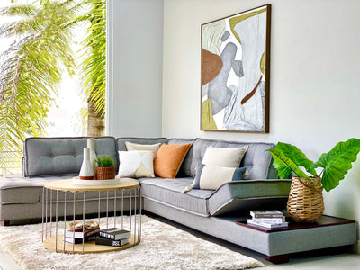 Vivid Gray Corner Sofa