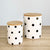 Ceramic Round Black Polka Dots Canister Set