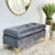 Royal Gray Velvet Bench