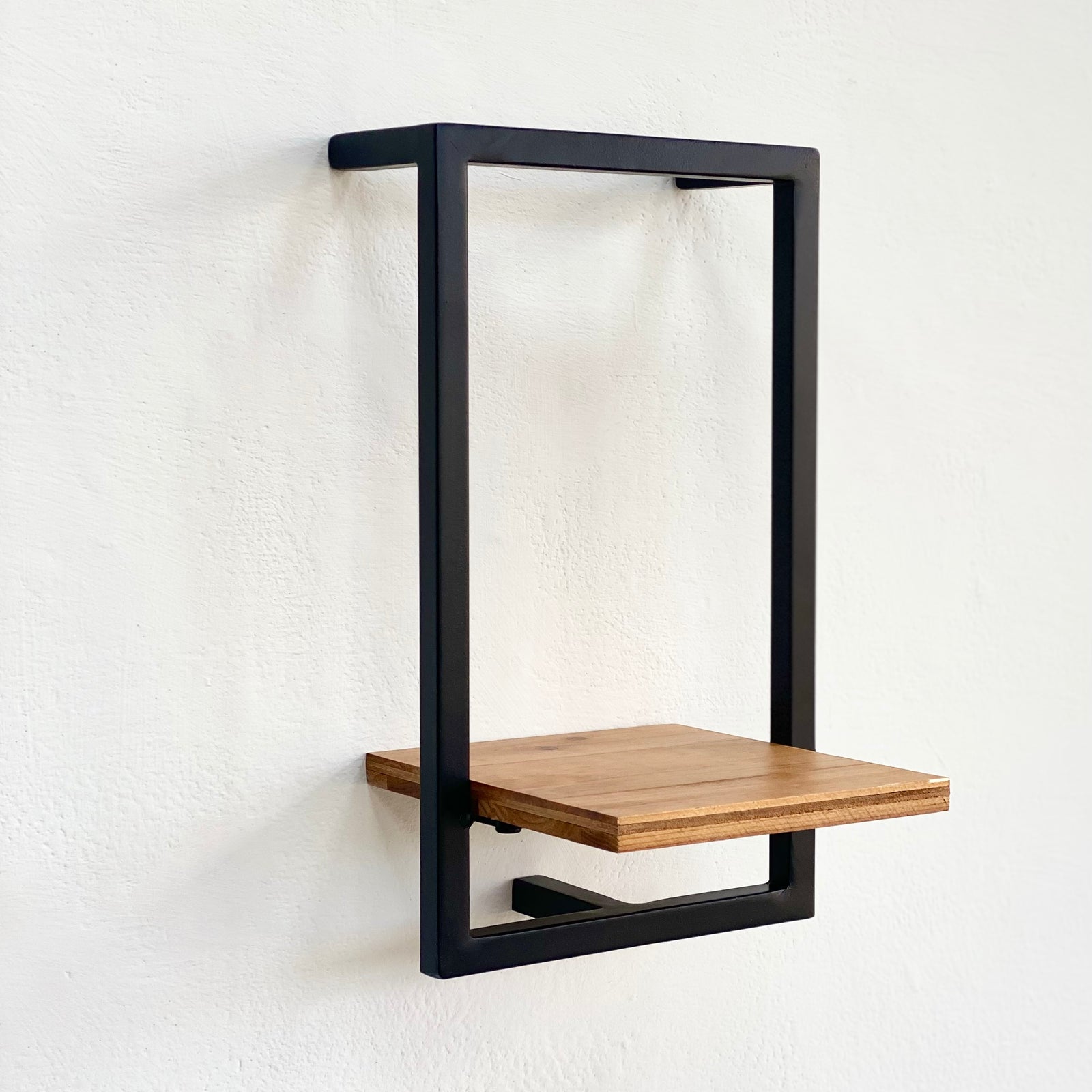 Shelfmate Metal & Wood Vertical Wall Shelf