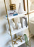 Wood and Metal Wall Shelf Gold Frame