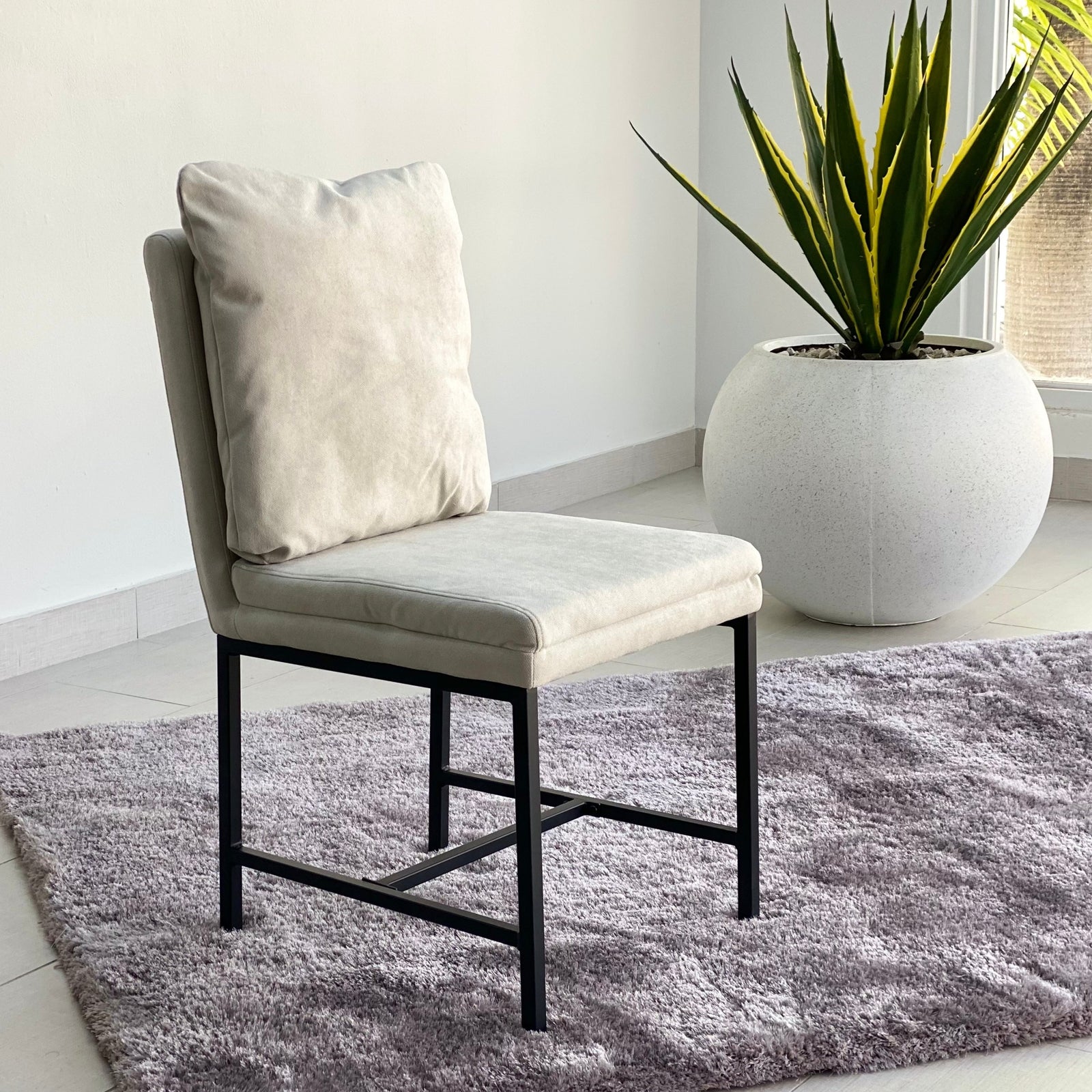 Benton Ivory Fabric Dining Chair