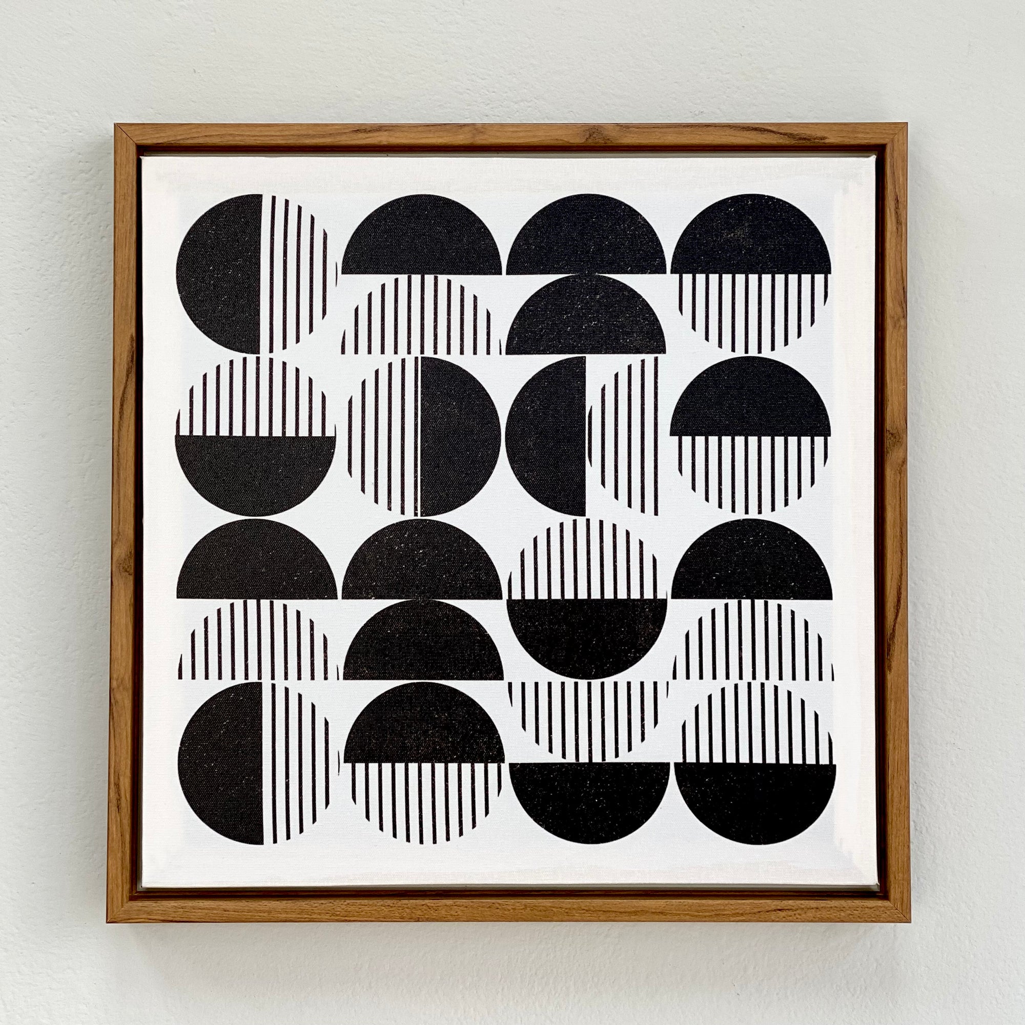 Black and White Arc Framed Canvas Wall Art