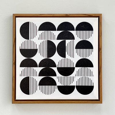 Black and White Arc Framed Canvas Wall Art