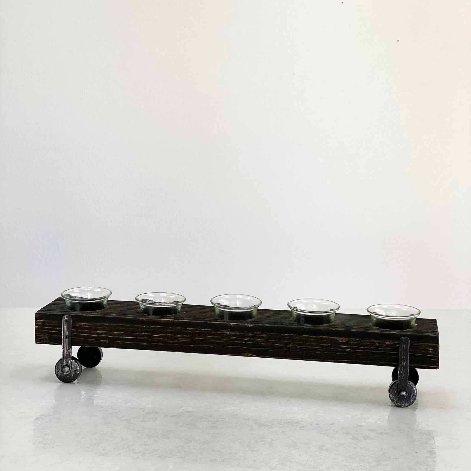 Wooden Rectangle Candle Holders