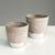 Silver Stripe Round Cement Vase