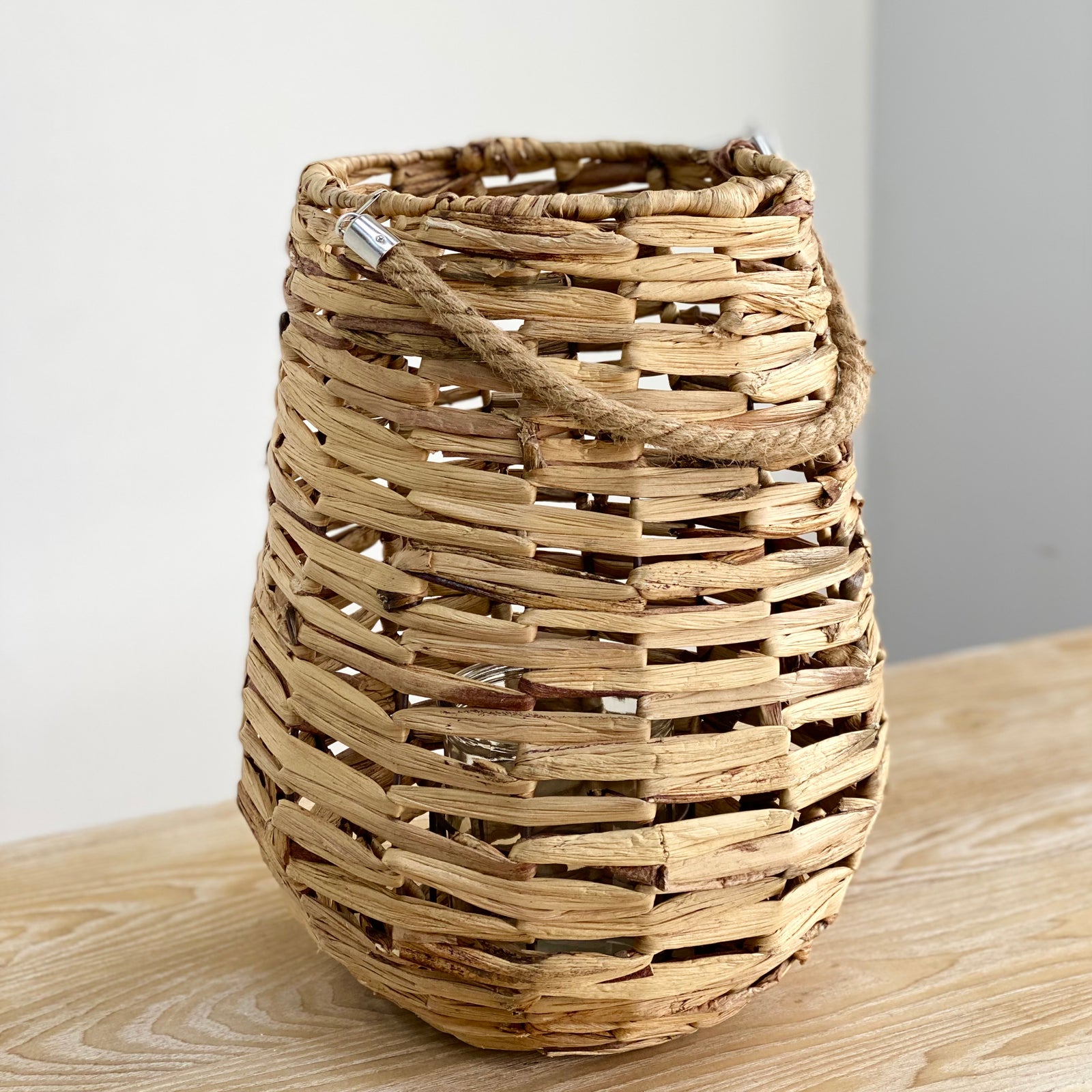 Wood Bellied Natural Lantern