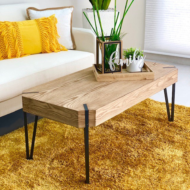Guimard Walnut & Golden Coffee Table
