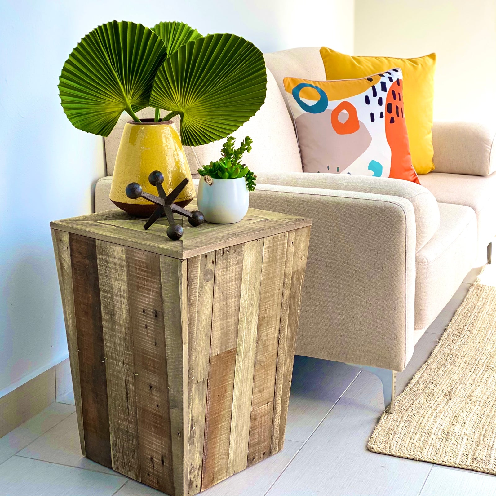 Recycle Wood End Table