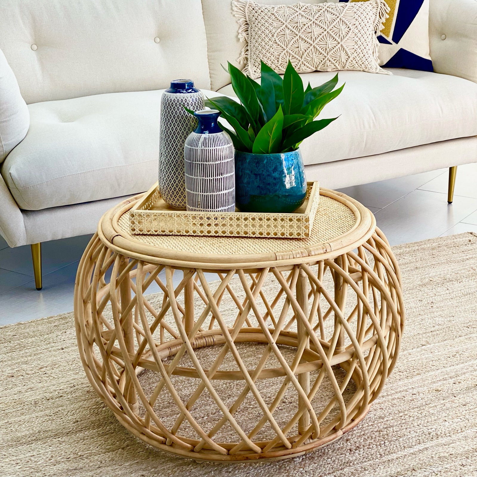 Rattan & Wood Handmade Tray