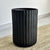 Carousel Fiber Clay Mate Black Planter