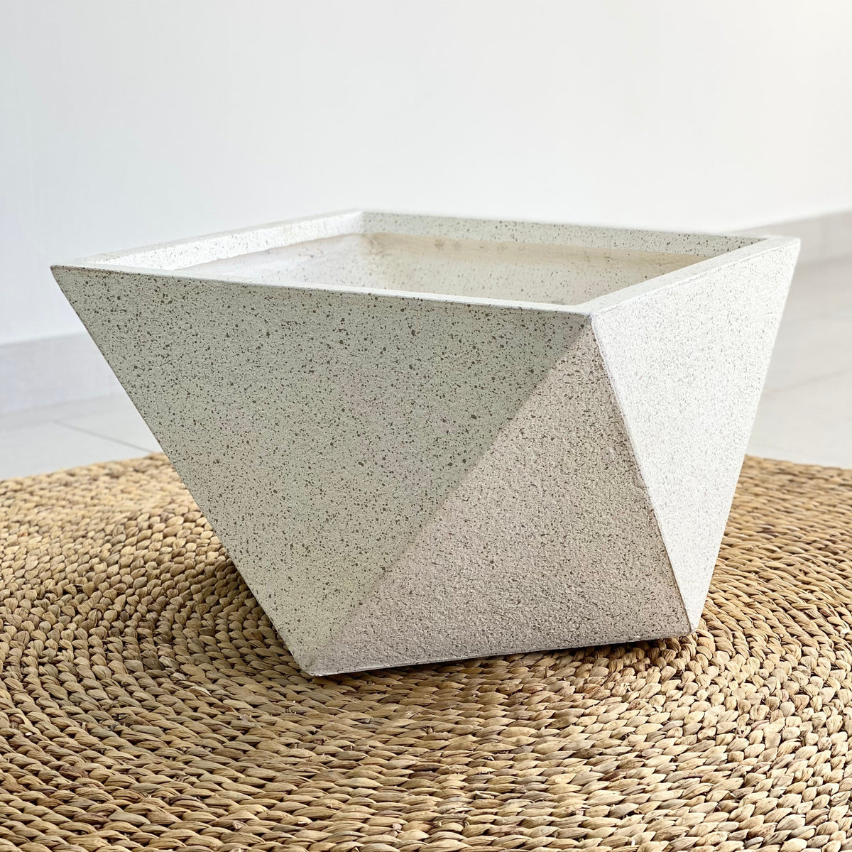 Geo Diamon Terrazo Fiber Clay Planter