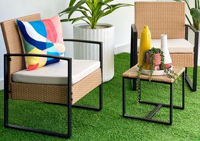 Alba PE Wicker Seating Set of 3 Pieces