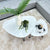 Curved Triangle White Coffee Table Set