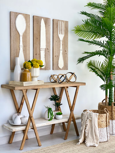 Knife Fork and Spoon Wood Wall Decor Set