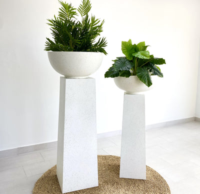 Column Fiber Clay Terrazzo Planter