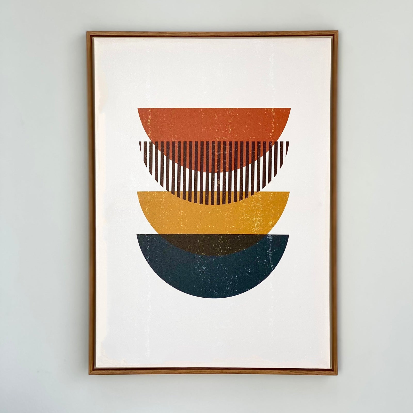 Overlapping Arcs Framed Canvas Print Wall Art