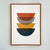 Overlapping Arcs Framed Canvas Print Wall Art