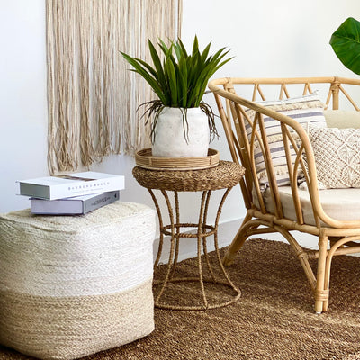 Large Round Cane Tray.