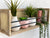 Rattan and Wood Handcrafted Shelves Set of Two