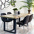Trina Dining Table Wood Top Black Legs