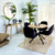 Pivot Round Wood Top Dining Table Black Legs