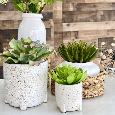 Terrazzo Look Ceramic Large Vase