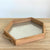 Hexagon Wooden Tray Metal Bottom