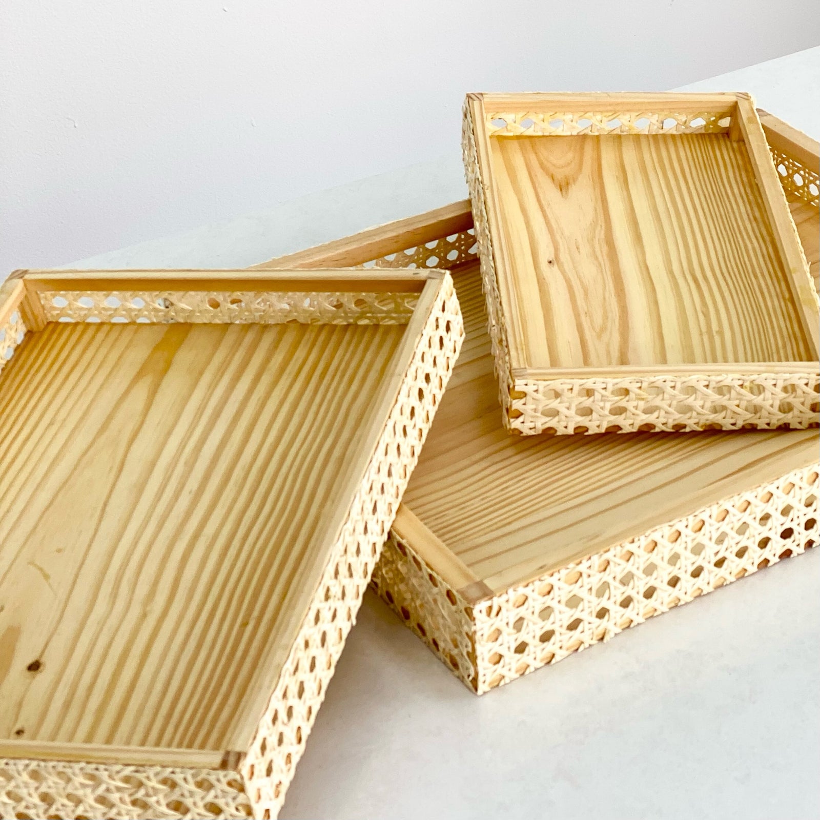 Rattan & Wood Handmade Tray