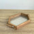 Hexagon Wooden Tray Metal Bottom