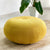 Wide Round Big Pouf Yellow Ottoman