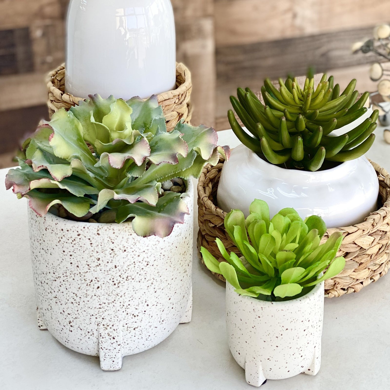 Terrazzo Look Ceramic Small Vase