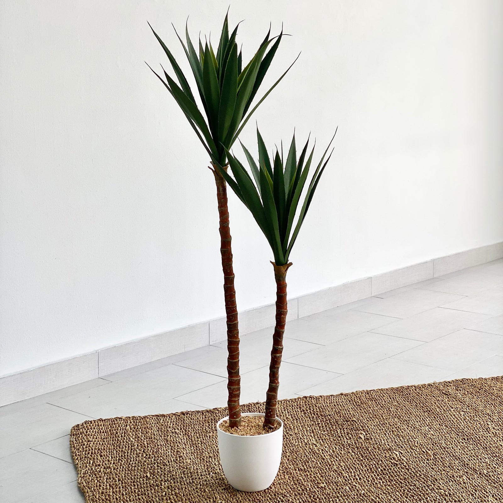 Double Yucca Faux Tree