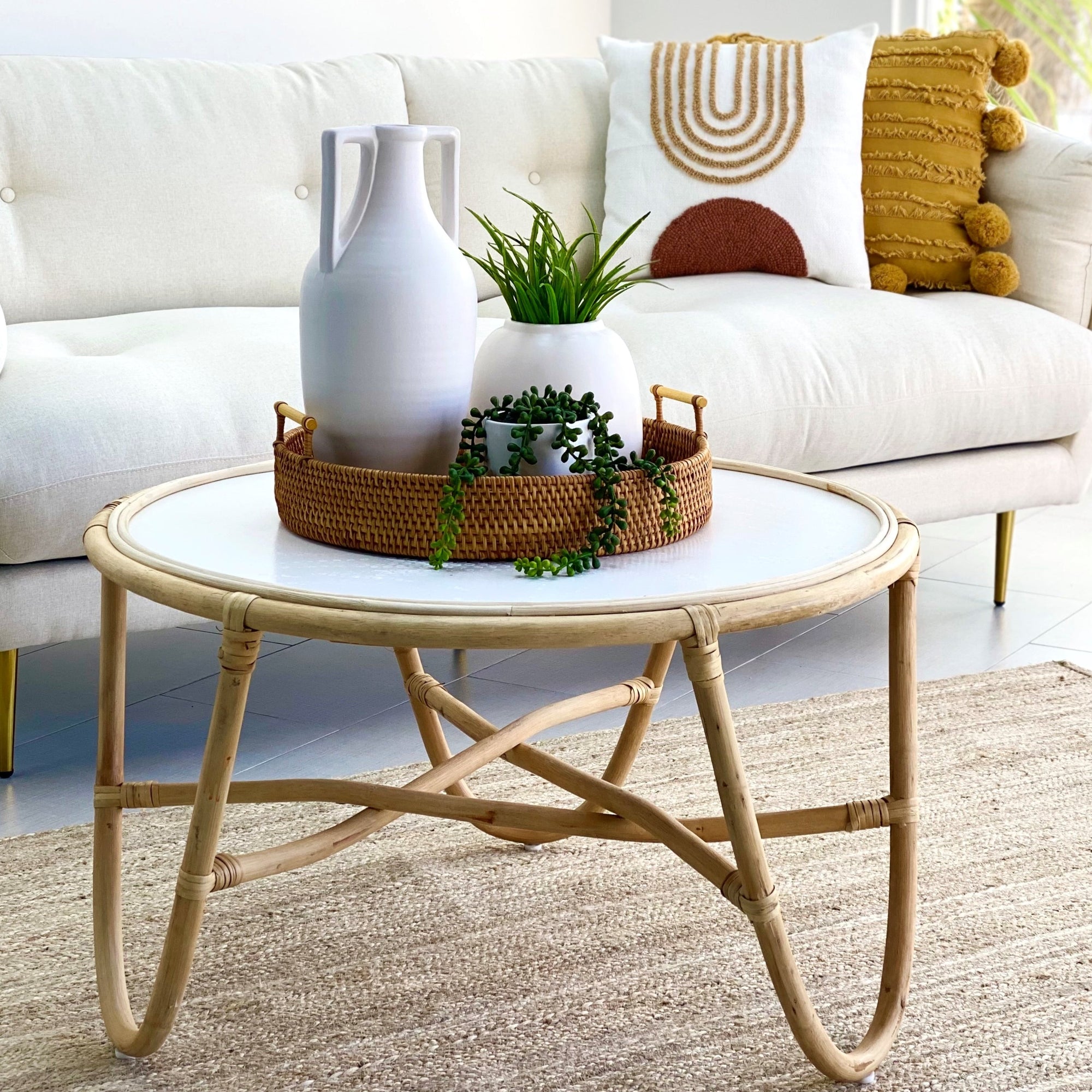 Rattan Loops Coffee Table