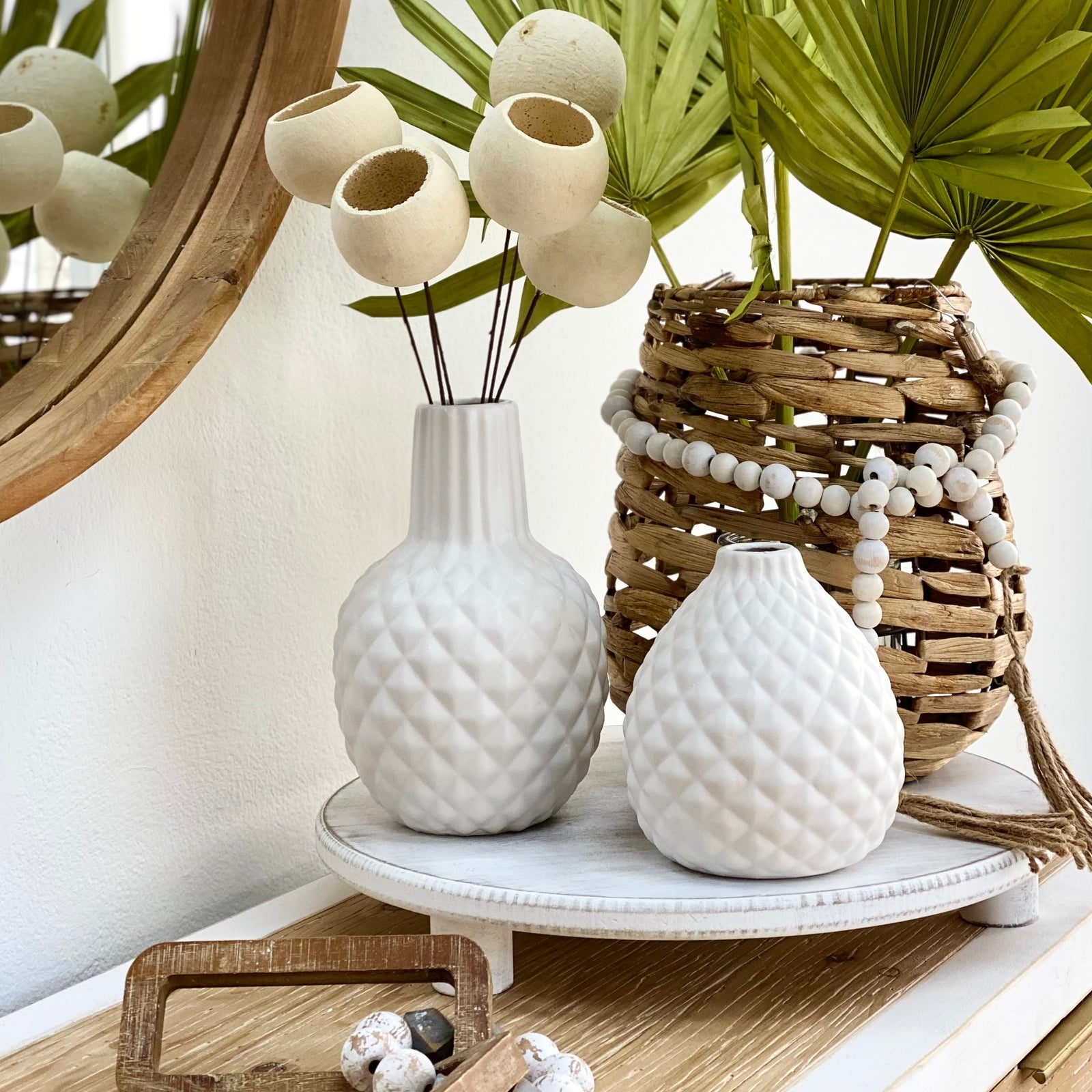 Wooden Link and Beads Decor