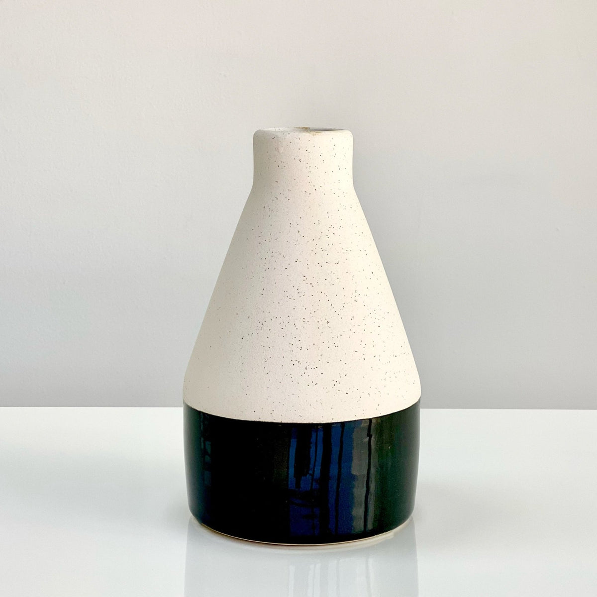 Black Bottom Ceramic Bud Vase